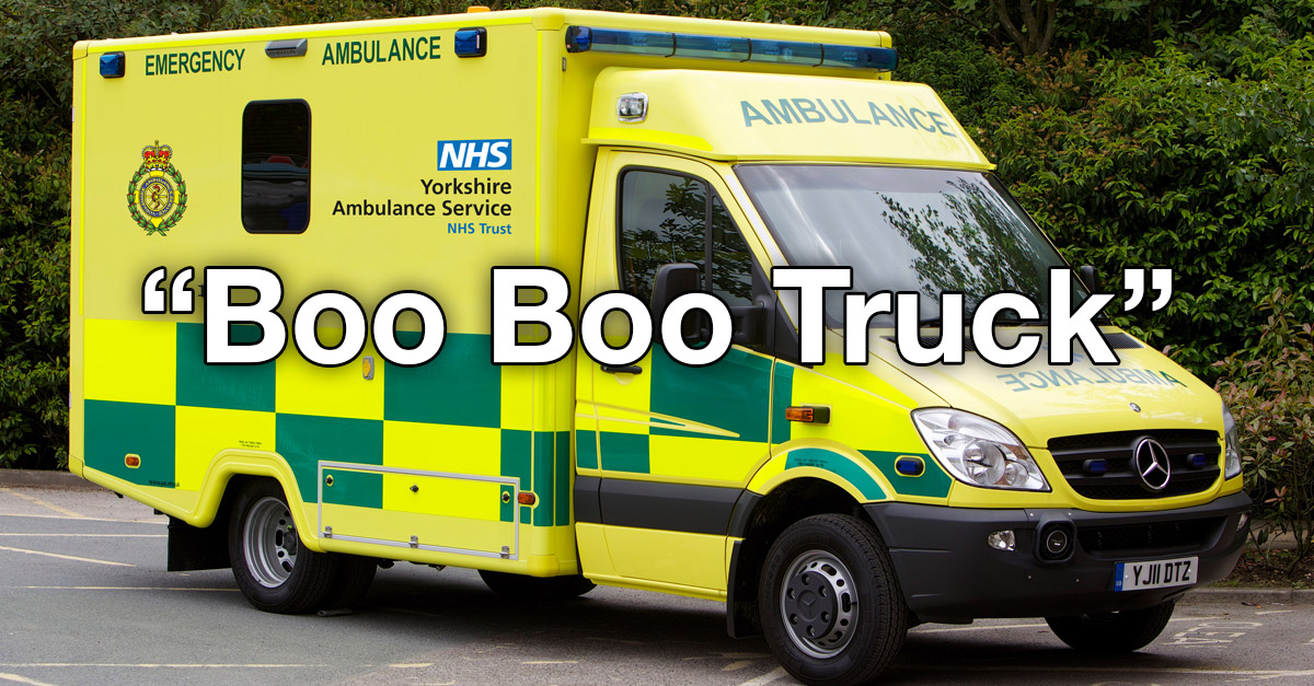 Ambulance is now a Boo Boo Truck - New Names By Kids