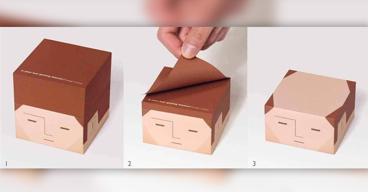 Balding Post It Note Design