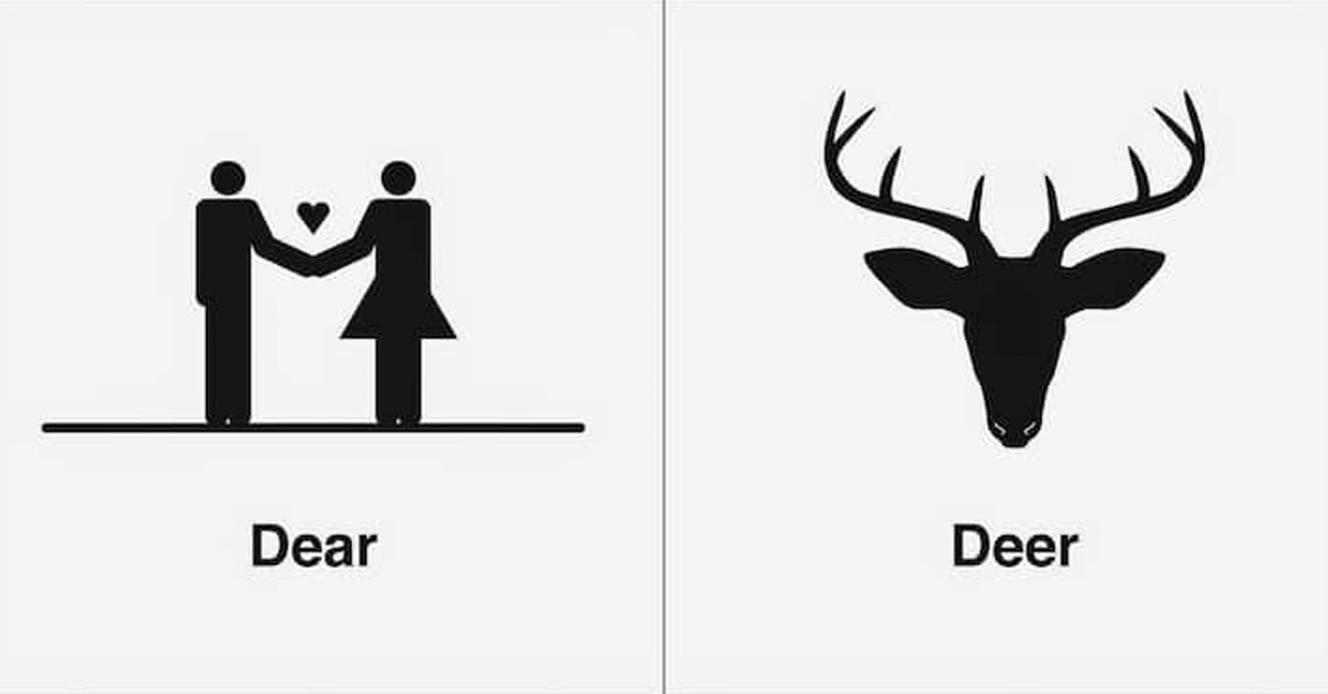 Dear and Deer Homophone