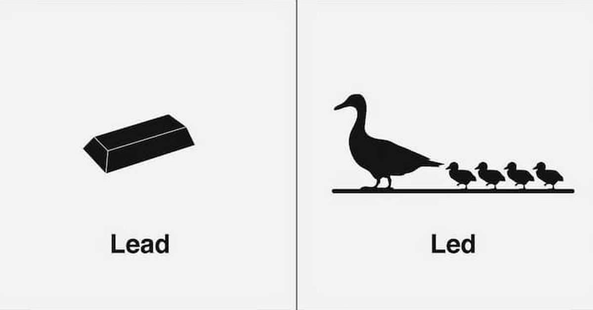 Lead and Led Homophone