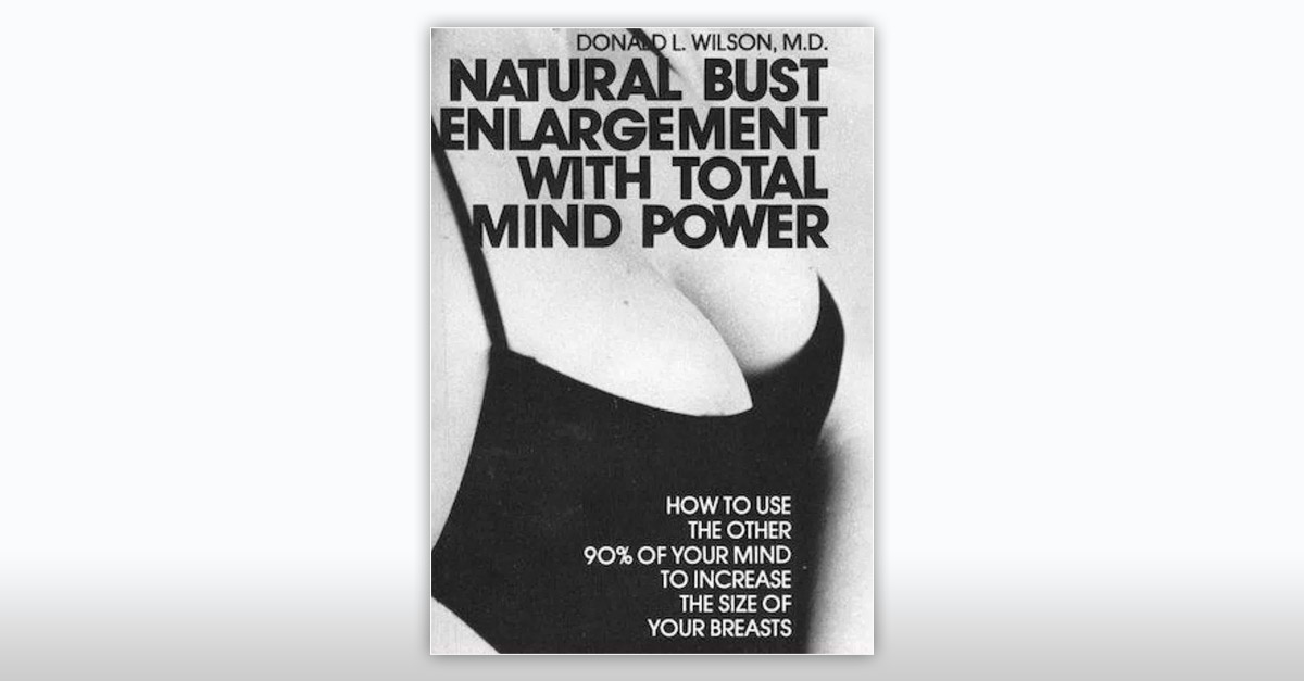 Natural Bust Enlargement With Total Mind Power Funny Book Titles R Amazing